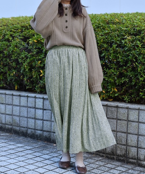 PairPair（ペアペア）の「ヘンリーネックニットプルオーバー（ニット/セーター・レディース・ライトグリーン/モカ/ライトベージュ・FREE）」の19枚目の写真