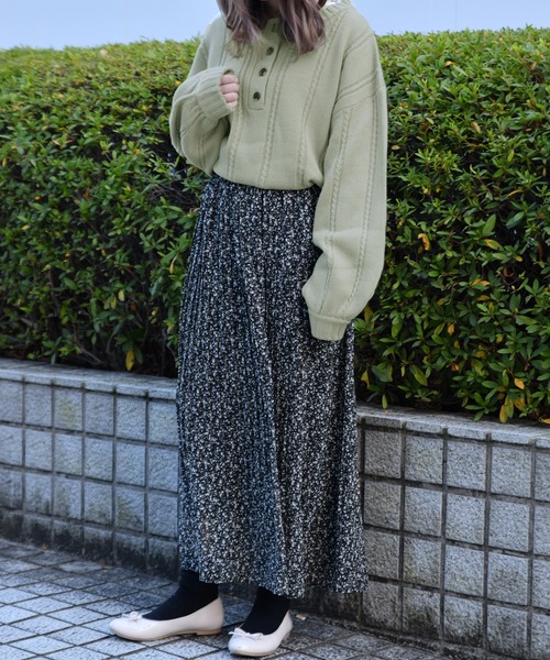 PairPair（ペアペア）の「ヘンリーネックニットプルオーバー（ニット/セーター・レディース・ライトグリーン/モカ/ライトベージュ・FREE）」の11枚目の写真