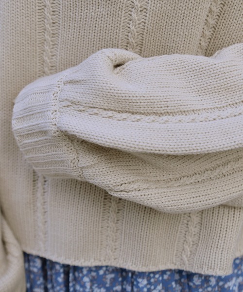 PairPair（ペアペア）の「ヘンリーネックニットプルオーバー（ニット/セーター・レディース・ライトグリーン/モカ/ライトベージュ・FREE）」の14枚目の写真