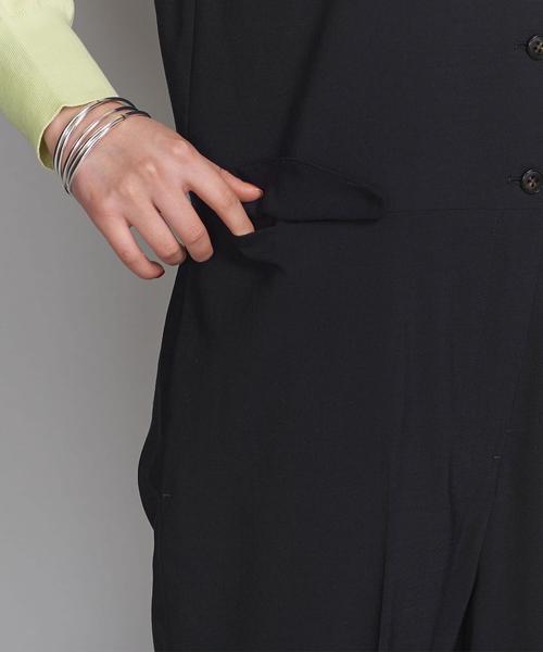 BEAUTY&YOUTH UNITED ARROWS（ビューティーアンドユースユナイテッドアローズ）の「BY TRADITIONAL サマーウールベストオールインワンо（つなぎ/オールインワン・レディース・ネイビー/ブラウン・36/38）」の3枚目の写真