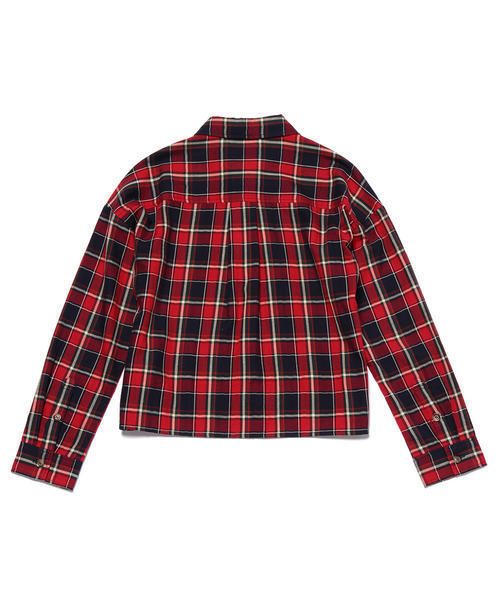 Ray BEAMS（レイビームス）の「Ray BEAMS / チェック クロップドシャツ（シャツ/ブラウス・レディース・ダークブラウン/ネイビー・ONE SIZE）」の15枚目の写真