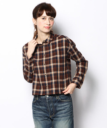 Ray BEAMS | Ray BEAMS / チェック クロップドシャツ(シャツ/ブラウス)