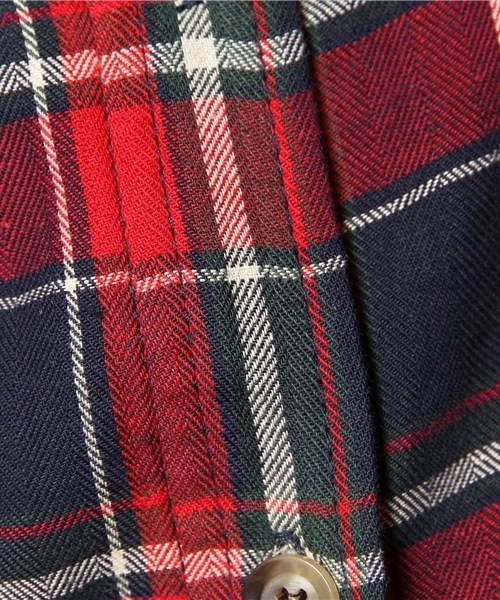 Ray BEAMS（レイビームス）の「Ray BEAMS / チェック クロップドシャツ（シャツ/ブラウス・レディース・ダークブラウン/ネイビー・ONE SIZE）」の9枚目の写真