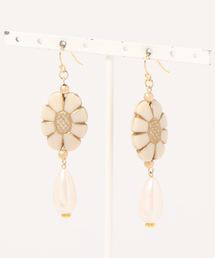 【tschuss(チュース)】レトロ flower&pearl イヤリング
