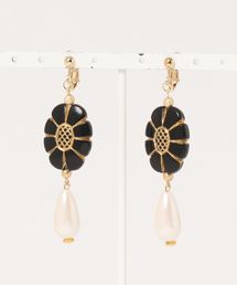 【tschuss(チュース)】レトロ flower&pearl イヤリング