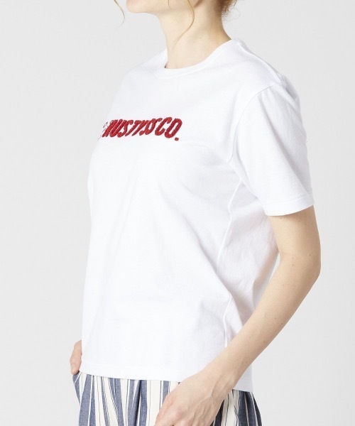 RUSTY(ラスティ)の「【RUSTY / ラスティ】レディースロゴ半袖Tシャツ / バックプリント(Tシャツ/カットソー・レディース・ネイビー/ホワイト×レッド/ホワイト系その他/ブラック/その他7・MEDIUM/LARGE)」の7枚目の写真