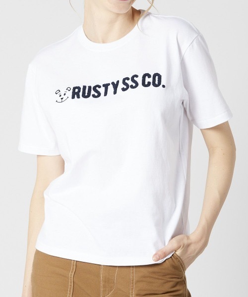 RUSTY(ラスティ)の「【RUSTY / ラスティ】レディースロゴ半袖Tシャツ / バックプリント(Tシャツ/カットソー・レディース・ネイビー/ホワイト×レッド/ホワイト系その他/ブラック/その他7・MEDIUM/LARGE)」の9枚目の写真