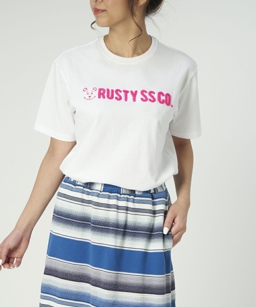 RUSTY(ラスティ)の「【RUSTY / ラスティ】レディースロゴ半袖Tシャツ / バックプリント(Tシャツ/カットソー・レディース・ネイビー/ホワイト×レッド/ホワイト系その他/ブラック/その他7・MEDIUM/LARGE)」の21枚目の写真