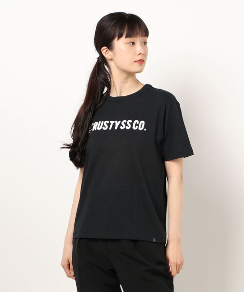 RUSTY(ラスティ)の「【RUSTY / ラスティ】レディースロゴ半袖Tシャツ / バックプリント(Tシャツ/カットソー・レディース・ネイビー/ホワイト×レッド/ホワイト系その他/ブラック/その他7・MEDIUM/LARGE)」の17枚目の写真