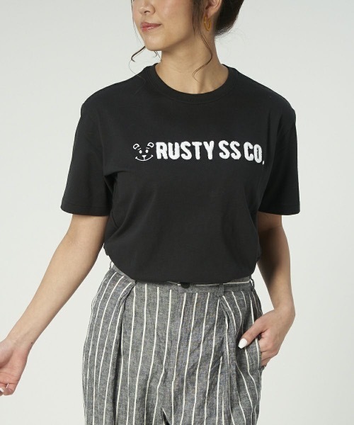 RUSTY(ラスティ)の「【RUSTY / ラスティ】レディースロゴ半袖Tシャツ / バックプリント(Tシャツ/カットソー・レディース・ネイビー/ホワイト×レッド/ホワイト系その他/ブラック/その他7・MEDIUM/LARGE)」の12枚目の写真