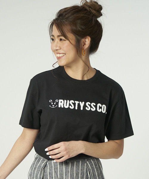RUSTY(ラスティ)の「【RUSTY / ラスティ】レディースロゴ半袖Tシャツ / バックプリント(Tシャツ/カットソー・レディース・ネイビー/ホワイト×レッド/ホワイト系その他/ブラック/その他7・MEDIUM/LARGE)」の14枚目の写真