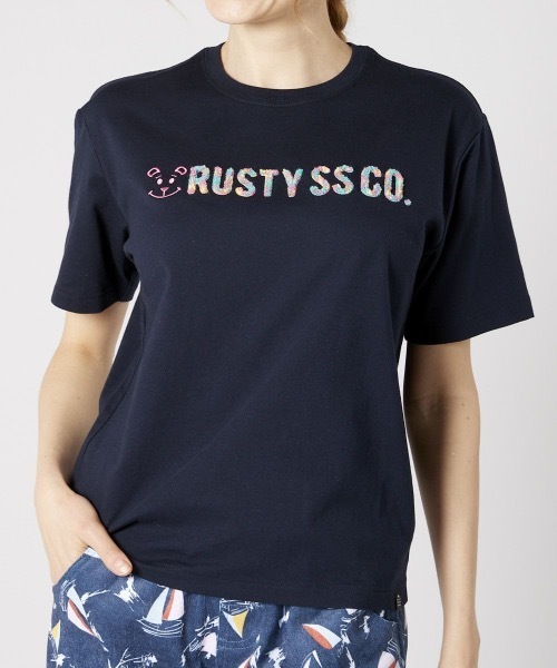 RUSTY(ラスティ)の「【RUSTY / ラスティ】レディースロゴ半袖Tシャツ / バックプリント(Tシャツ/カットソー・レディース・ネイビー/ホワイト×レッド/ホワイト系その他/ブラック/その他7・MEDIUM/LARGE)」の18枚目の写真