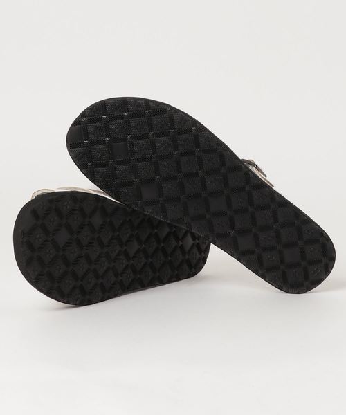 AAA+（サンエープラス）の「AAA / PUレザーサンダル(2368)　ワンマイルサンダル　スライドサンダル（サンダル・メンズ・ホワイト/ブラック・M/L/LL）」の4枚目の写真