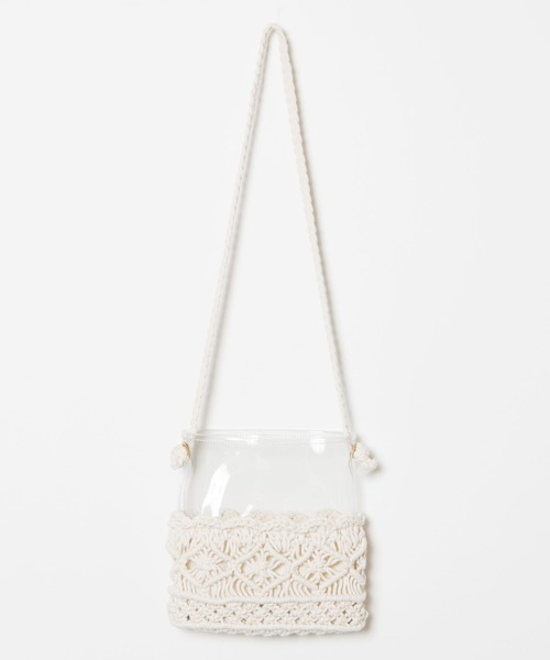 WEGO(ウィゴー)の「WEGO/マクラメクリアショルダーバッグ(ショルダーバッグ・レディース・ブラウン/ホワイト系その他・FREE)」の14枚目の写真