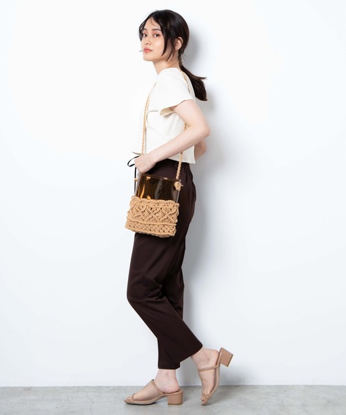 WEGO(ウィゴー)の「WEGO/マクラメクリアショルダーバッグ(ショルダーバッグ・レディース・ブラウン/ホワイト系その他・FREE)」の16枚目の写真