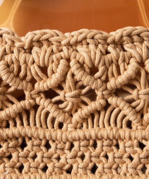 WEGO(ウィゴー)の「WEGO/マクラメクリアショルダーバッグ(ショルダーバッグ・レディース・ブラウン/ホワイト系その他・FREE)」の7枚目の写真