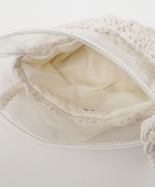 WEGO(ウィゴー)の「WEGO/マクラメクリアショルダーバッグ(ショルダーバッグ・レディース・ブラウン/ホワイト系その他・FREE)」の15枚目の写真