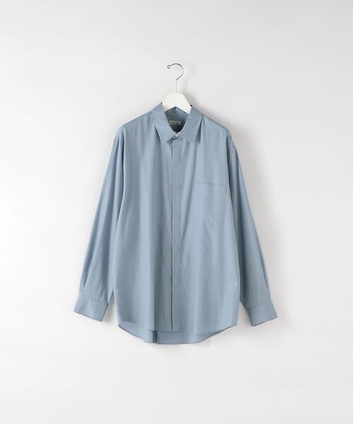 Steven Alan（スティーブンアラン）の「＜Steven Alan＞ GAS/CTN FLY FRONT LOOSE SHIRT/シャツ（シャツ/ブラウス・メンズ・ライム/ライトブルー/ネイビー・LARGE/SMALL/MEDIUM/X-LARGE）」の12枚目の写真