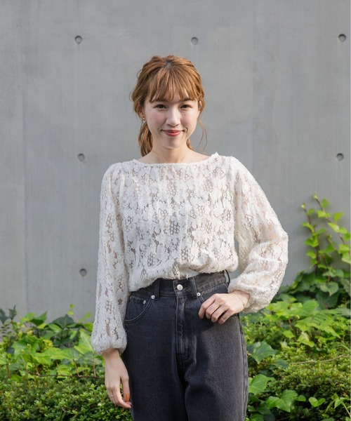 flower（フラワー）の「ゴージャスフリルトップ（シャツ/ブラウス・レディース・ベージュ/アイボリー・FREE）」の10枚目の写真