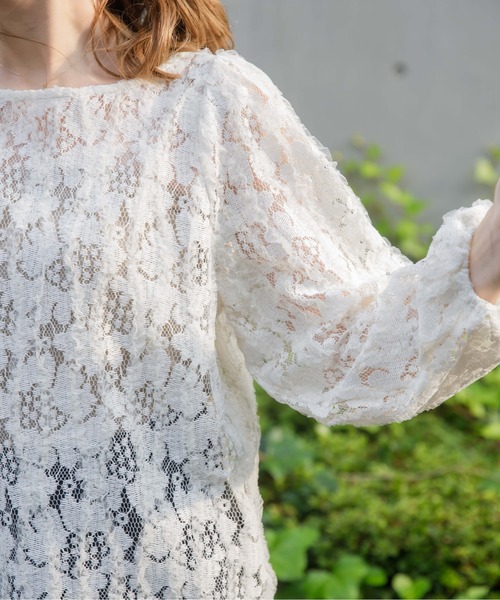 flower（フラワー）の「ゴージャスフリルトップ（シャツ/ブラウス・レディース・ベージュ/アイボリー・FREE）」の11枚目の写真