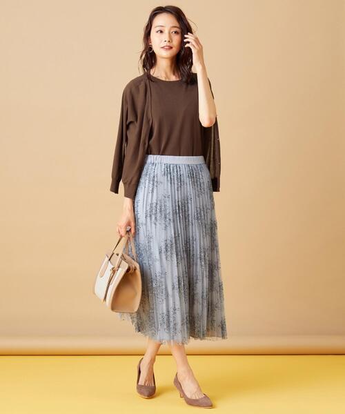 ANY SIS(エニィスィス)の「【2SET】シアードルマン ツインセット(ニット/セーター・レディース・ピンク系/ダークブラウン系/スカイブルー系・2)」の7枚目の写真