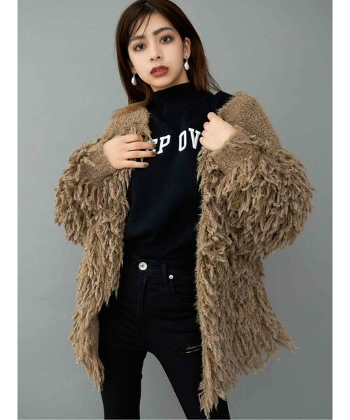 GYDA（ジェイダ）の「STEP OVERハイネックニット TOPS（ニット/セーター・レディース・ブラック/ベージュ/オフホワイト/カーキ・FREE）」の10枚目の写真