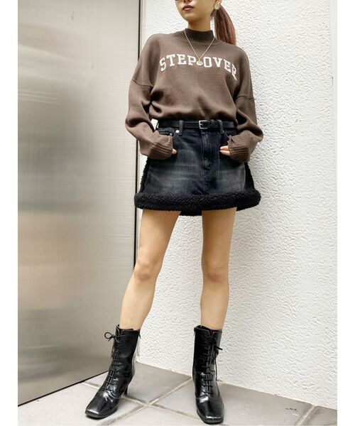 GYDA（ジェイダ）の「STEP OVERハイネックニット TOPS（ニット/セーター・レディース・ブラック/ベージュ/オフホワイト/カーキ・FREE）」の15枚目の写真