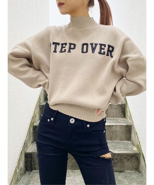 GYDA（ジェイダ）の「STEP OVERハイネックニット TOPS（ニット/セーター・レディース・ブラック/ベージュ/オフホワイト/カーキ・FREE）」の11枚目の写真