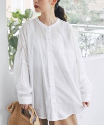 and R | シルキーコットンバックギャザーシャツ(シャツ/ブラウス)