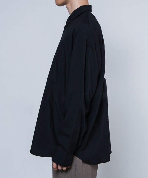 WEGO（ウィゴー）の「WEGO/ローズグラフィックビッグシルエットシャツ（シャツ/ブラウス・メンズ・ブラック/グレー系その他・MEDIUM/LARGE）」の12枚目の写真