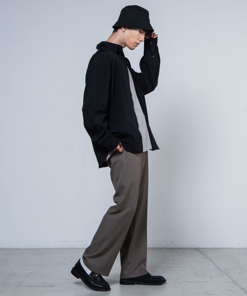 WEGO（ウィゴー）の「WEGO/ローズグラフィックビッグシルエットシャツ（シャツ/ブラウス・メンズ・ブラック/グレー系その他・MEDIUM/LARGE）」の7枚目の写真