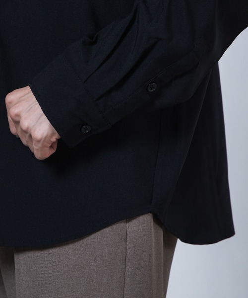 WEGO（ウィゴー）の「WEGO/ローズグラフィックビッグシルエットシャツ（シャツ/ブラウス・メンズ・ブラック/グレー系その他・MEDIUM/LARGE）」の16枚目の写真