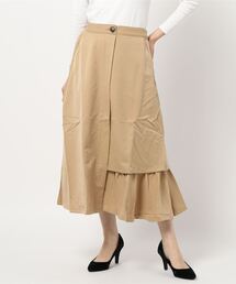 アシンメトリーラッフルフレアスカート