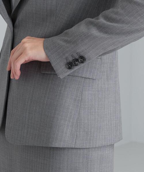 WORK TRIP OUTFITS GREEN LABEL RELAXING(ワークトリップアウトフィッツグリーンレーベル リラクシング)の「【WORK TRIP OUTFITS】◆WTO D TW ジャケット(テーラードジャケット・レディース・ライトグレー/ブラック/ネイビー・40/38/42/36/34)」の8枚目の写真