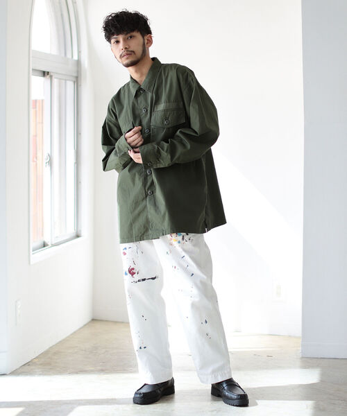BEAMS（ビームス）の「BEAMS / ユーティリティ イージー シャツ（シャツ/ブラウス・メンズ・オリーブ/ブラック・LARGE/MEDIUM/SMALL/X-LARGE）」の15枚目の写真