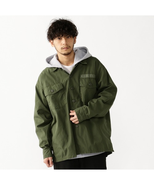 BEAMS（ビームス）の「BEAMS / ユーティリティ イージー シャツ（シャツ/ブラウス・メンズ・オリーブ/ブラック・LARGE/MEDIUM/SMALL/X-LARGE）」の6枚目の写真