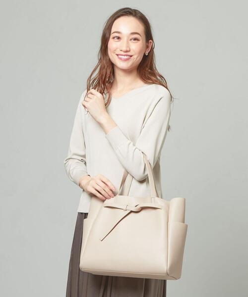 closet story（クローゼットストーリー）の「＜closet story（クローゼットストーリー）＞ ムスビベルト トートバッグ（トートバッグ・レディース・ライトグレー/ベージュ/モカ・FREE）」の13枚目の写真