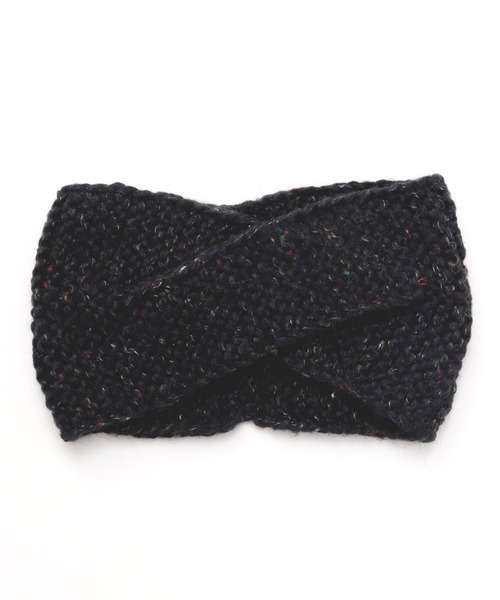 チャイハネ（チャイハネ）の「【チャイハネ】ジプミークロスニットヘアバンド（ヘアバンド・レディース・ホワイト/ブラック/パープル/ターコイズブルー・FREE）」の2枚目の写真