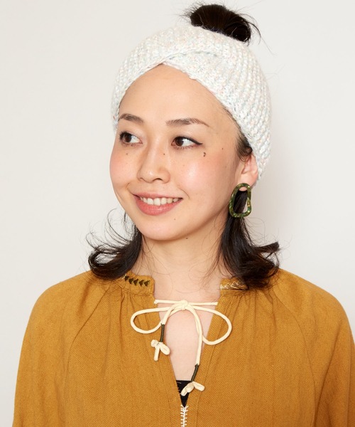 チャイハネ（チャイハネ）の「【チャイハネ】ジプミークロスニットヘアバンド（ヘアバンド・レディース・ホワイト/ブラック/パープル/ターコイズブルー・FREE）」の10枚目の写真