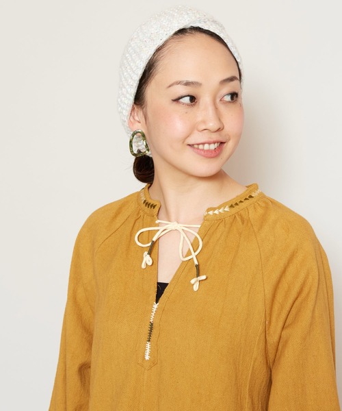 チャイハネ（チャイハネ）の「【チャイハネ】ジプミークロスニットヘアバンド（ヘアバンド・レディース・ホワイト/ブラック/パープル/ターコイズブルー・FREE）」の12枚目の写真