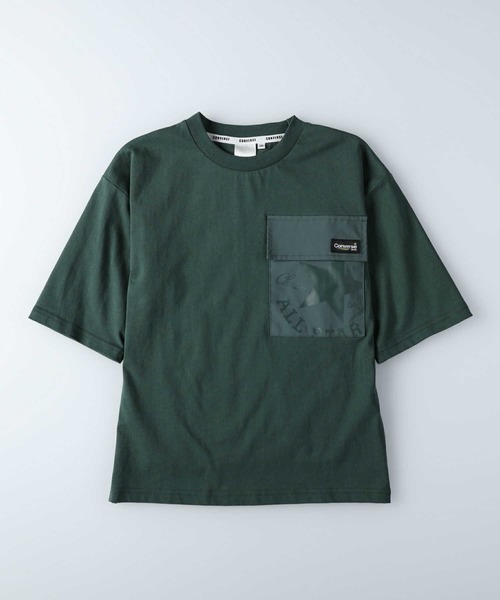 CONVERSE（コンバース）の「【CONVERSE】ビッグポケットTシャツ（Tシャツ/カットソー・キッズ・ホワイト/ブラウン/グリーン/ブラック・105/120/140/130/155）」の4枚目の写真