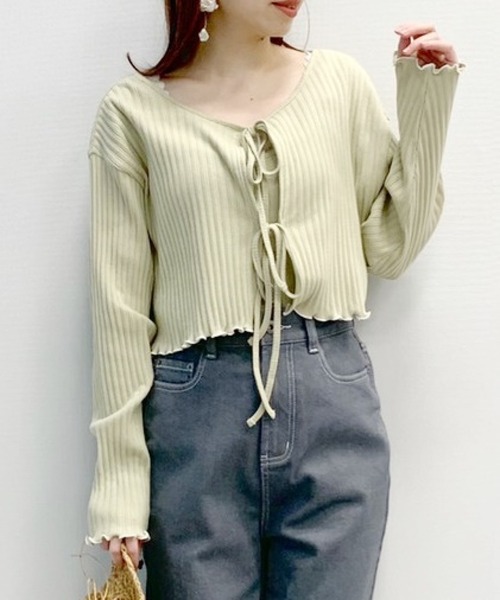 Heather（ヘザー）の「ランダムテレコトップス＆キャミソールＳＥＴ　941495（Tシャツ/カットソー・レディース・ホワイト/ブラック/グリーン系その他・FREE）」の3枚目の写真