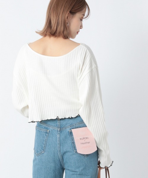 Heather（ヘザー）の「ランダムテレコトップス＆キャミソールＳＥＴ　941495（Tシャツ/カットソー・レディース・ホワイト/ブラック/グリーン系その他・FREE）」の16枚目の写真