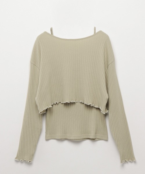 Heather（ヘザー）の「ランダムテレコトップス＆キャミソールＳＥＴ　941495（Tシャツ/カットソー・レディース・ホワイト/ブラック/グリーン系その他・FREE）」の17枚目の写真