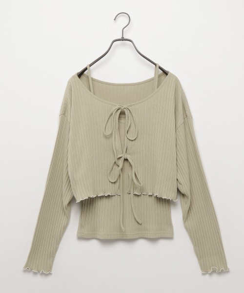 Heather（ヘザー）の「ランダムテレコトップス＆キャミソールＳＥＴ　941495（Tシャツ/カットソー・レディース・ホワイト/ブラック/グリーン系その他・FREE）」の15枚目の写真