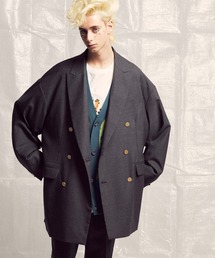 MAISON SPECIAL | 《ユニセックスアイテム》CORDURA/コーデュラ ウールピークドラペルプライムオーバー金ボタンダブルブレザー 【MAISON SPECIAL/メゾンスペシャル】■セットアップ対応■(テーラードジャケット)