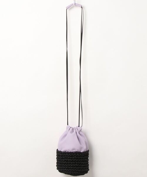 Laugoa(ラウゴア)の「VLA ショルダー かごバッグ(かごバッグ・レディース・ブラック/パープル/シルバー/アイボリー・9)」の6枚目の写真