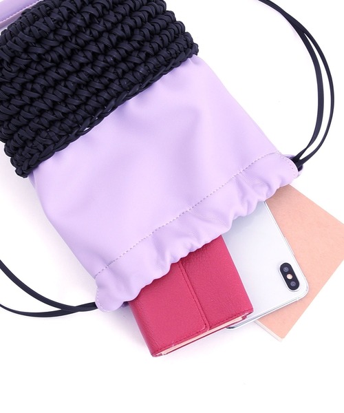 Laugoa(ラウゴア)の「VLA ショルダー かごバッグ(かごバッグ・レディース・ブラック/パープル/シルバー/アイボリー・9)」の22枚目の写真