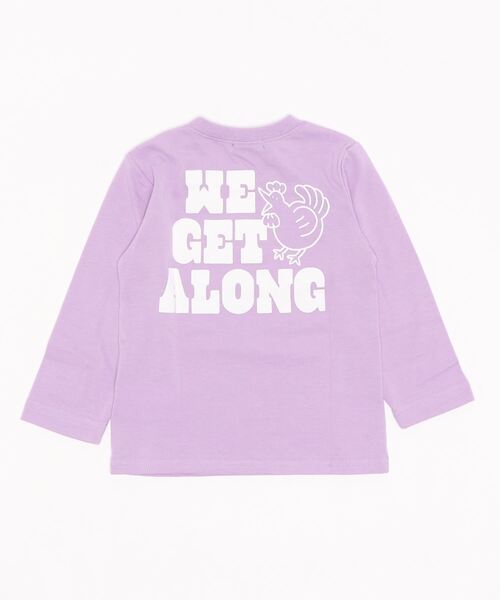 LB CLUB(エルビークラブ)の「天竺100WANIにわとりptTシャツ(Tシャツ/カットソー・キッズ・ホワイト/パープル・100/110/120/130/90)」の4枚目の写真