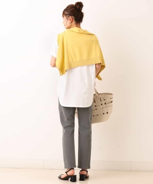 a.v.v（アーヴェヴェ）の「【洗える/アンサンブル対応】Ｖネックカーディガン（カーディガン/ボレロ・レディース・ライトイエロー/ブラック/ホワイト・36/40/34/42/38）」の18枚目の写真